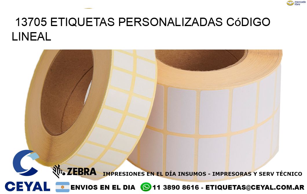13705 Etiquetas personalizadas código lineal