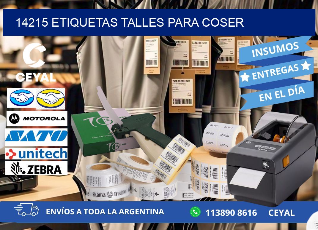 14215 ETIQUETAS TALLES PARA COSER
