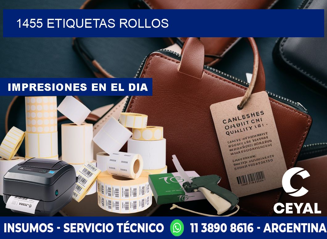 1455 etiquetas rollos