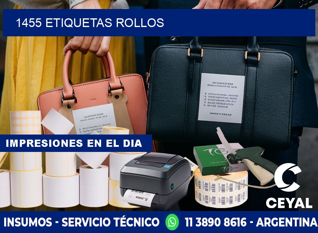 1455 etiquetas rollos