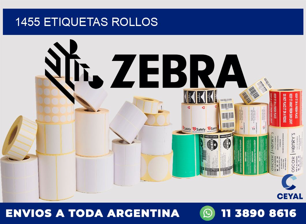 1455 etiquetas rollos