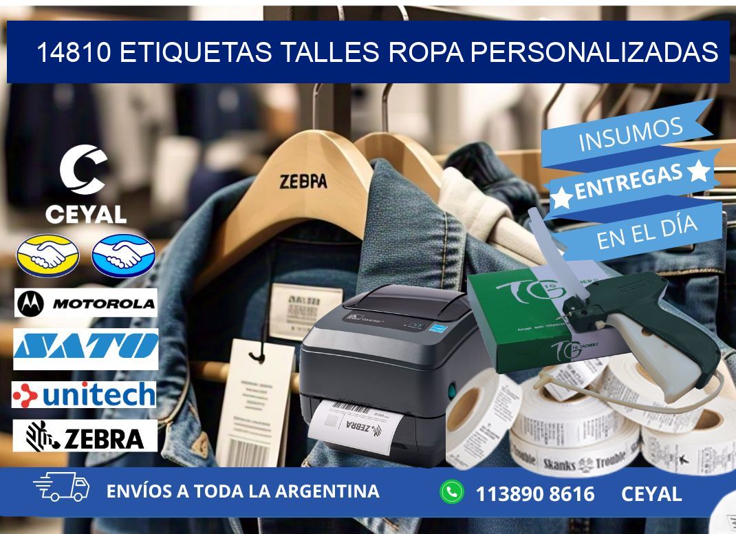 14810 ETIQUETAS TALLES ROPA PERSONALIZADAS
