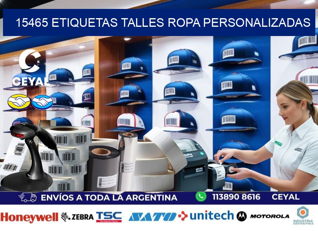 15465 ETIQUETAS TALLES ROPA PERSONALIZADAS