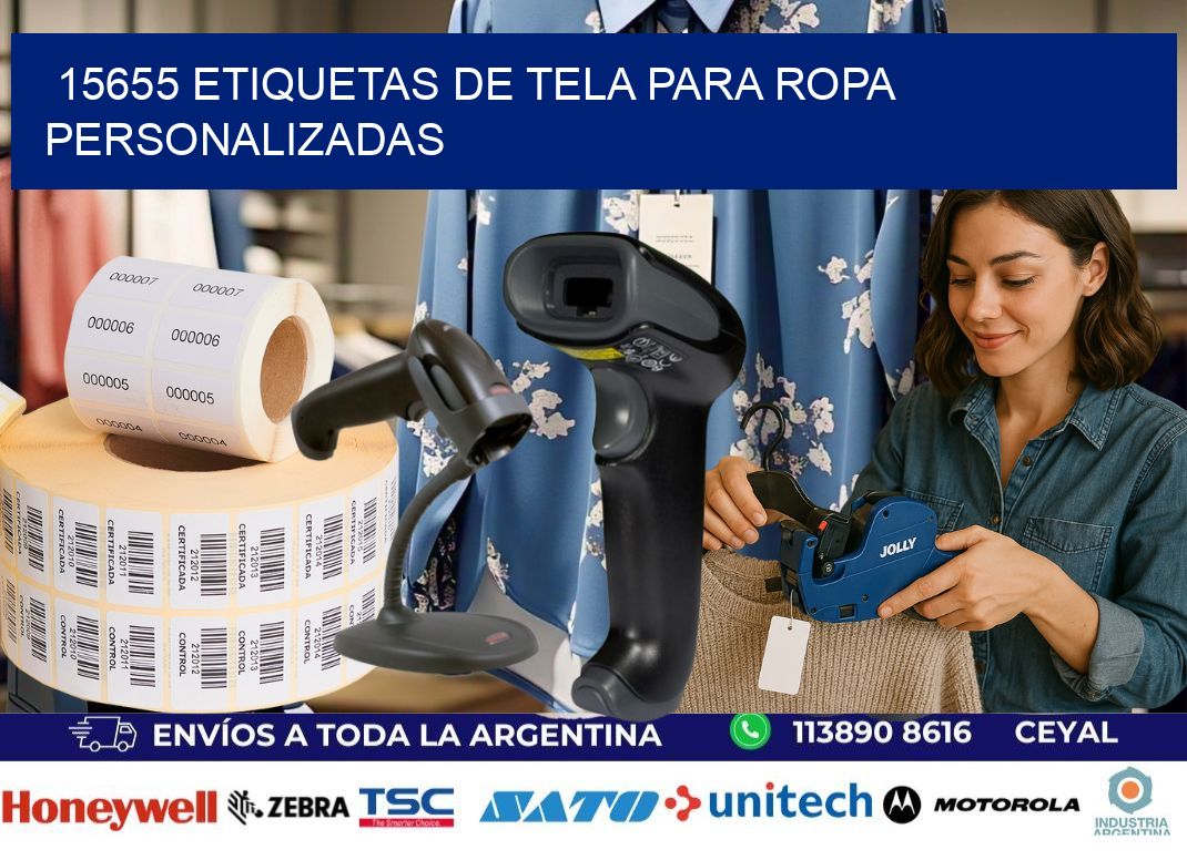 15655 Etiquetas de tela para ropa personalizadas