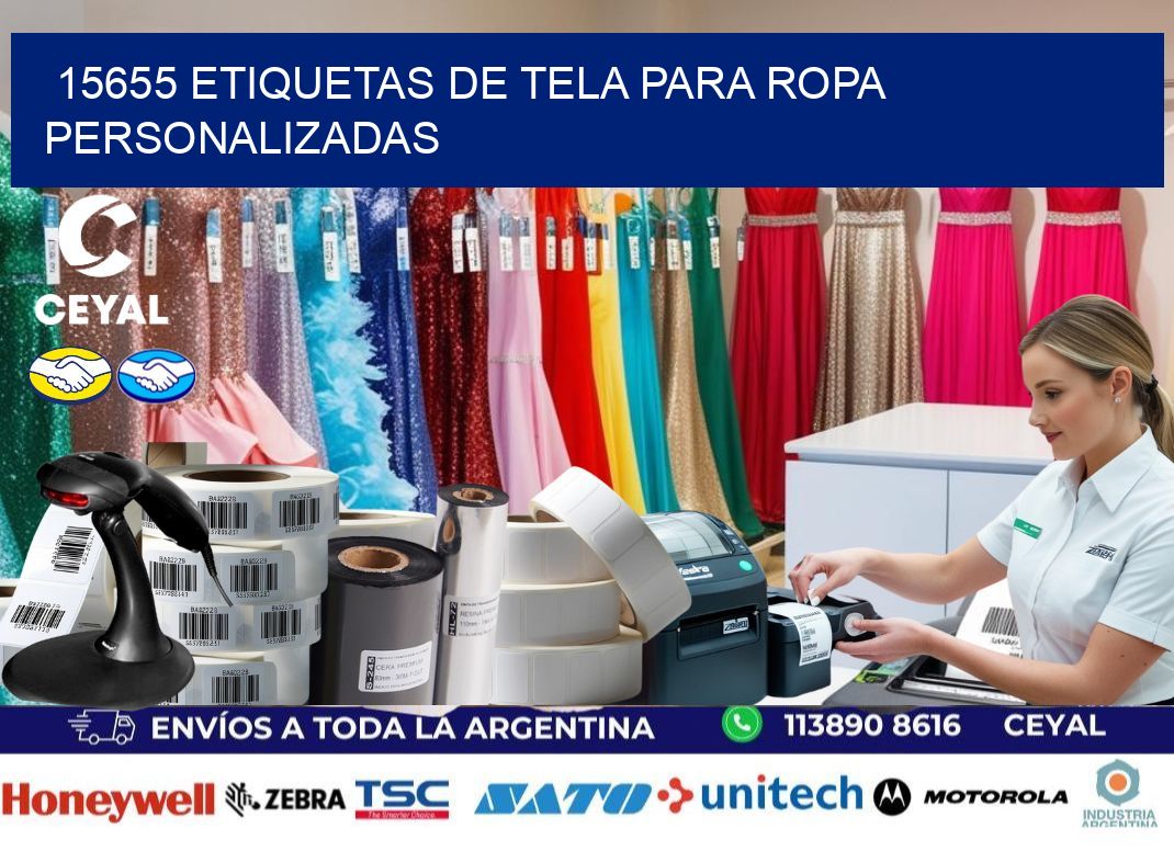 15655 Etiquetas de tela para ropa personalizadas