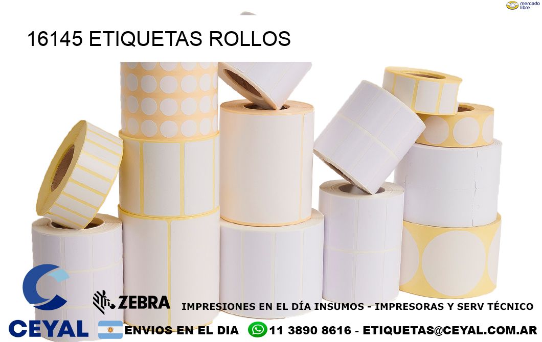 16145 etiquetas rollos