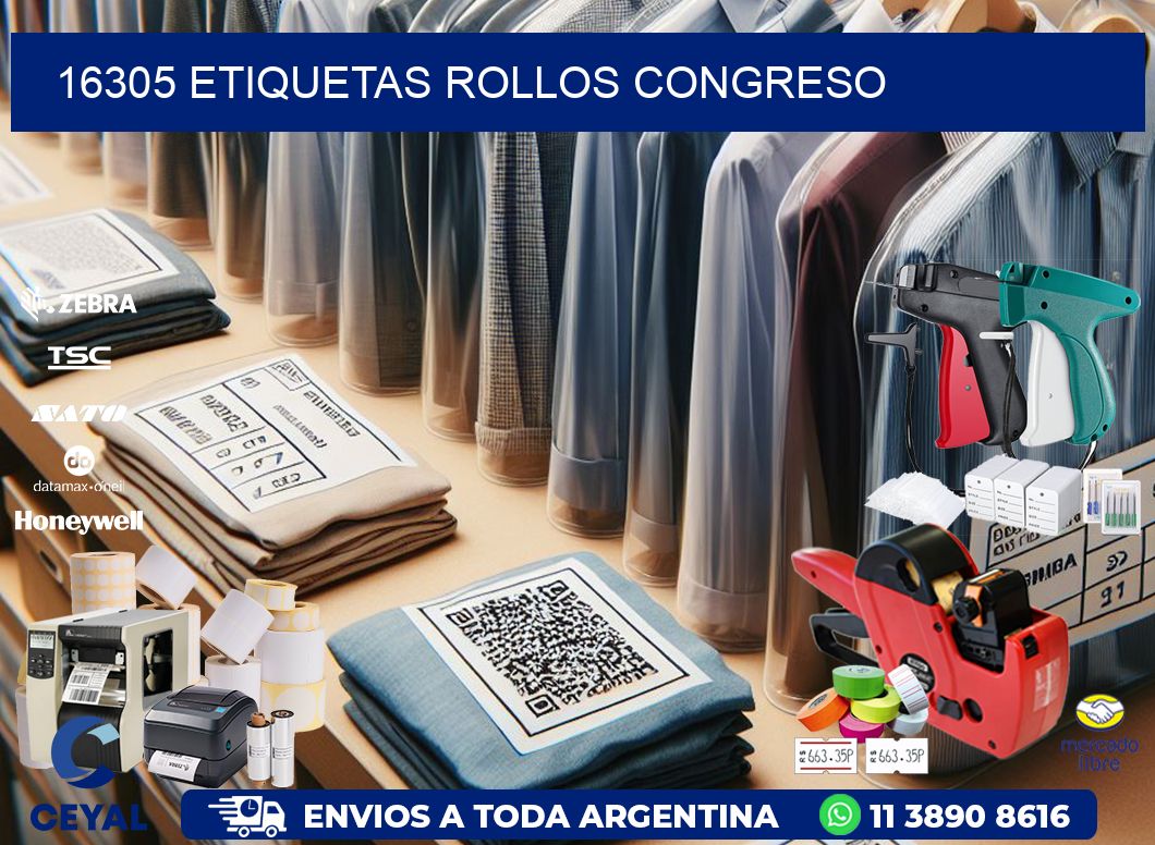 16305 etiquetas rollos CONGRESO