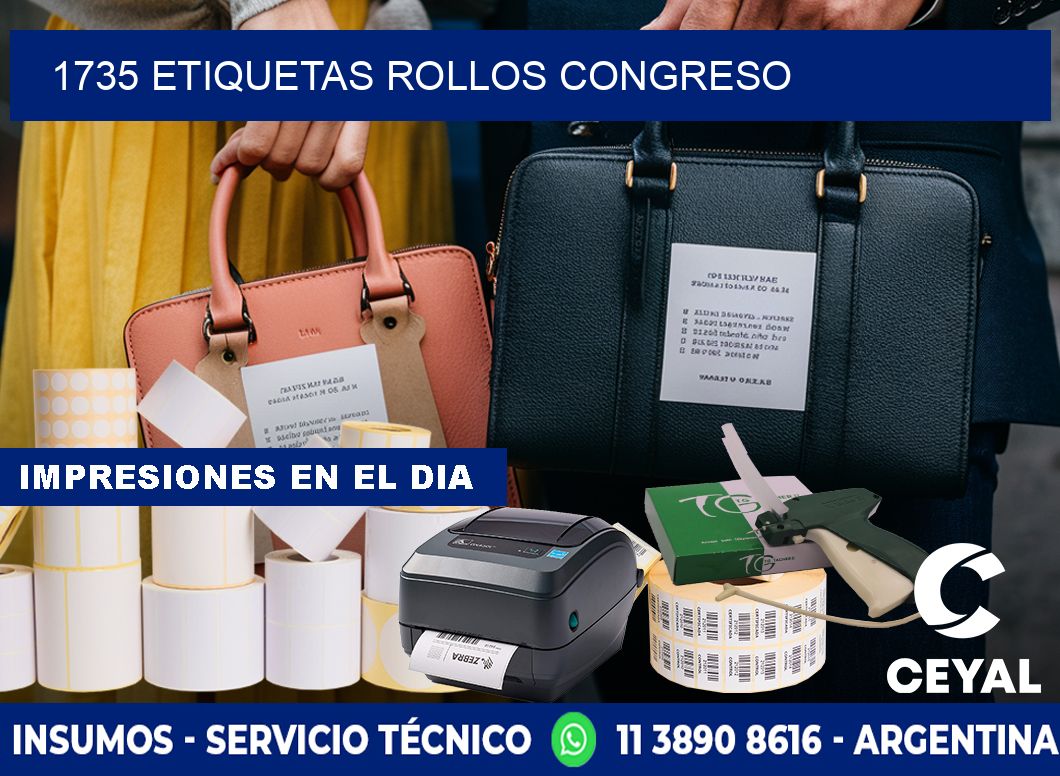 1735 etiquetas rollos CONGRESO