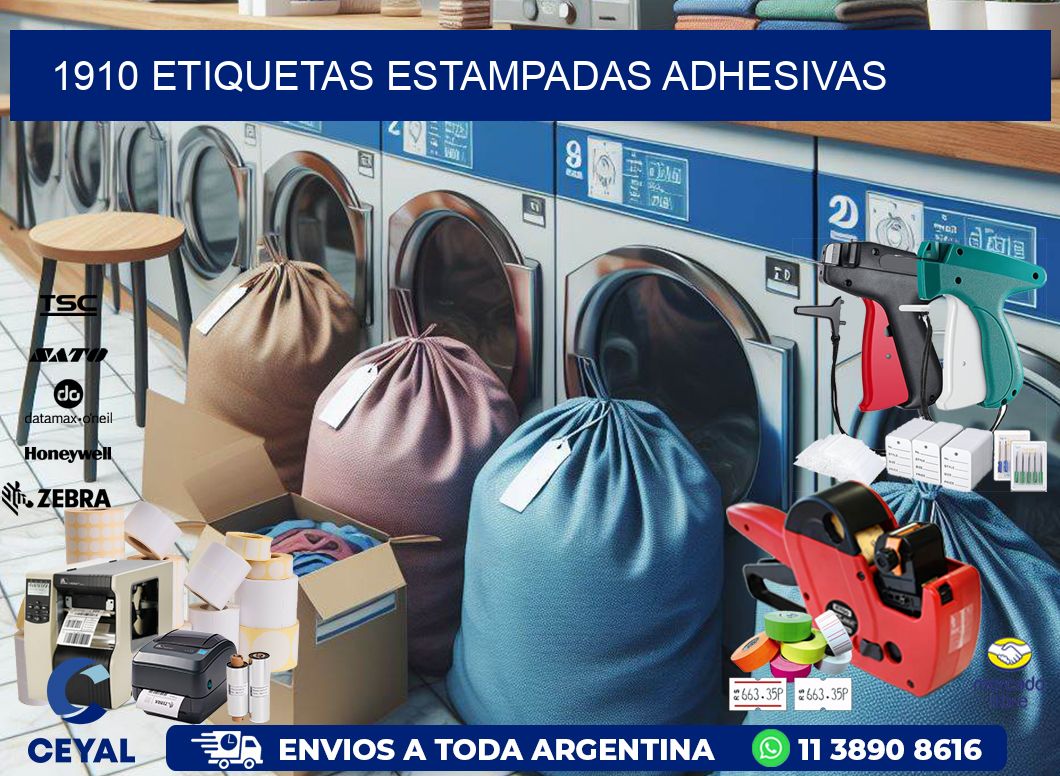 1910 etiquetas estampadas adhesivas