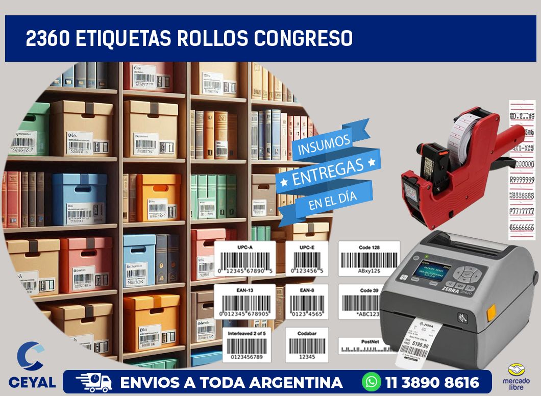 2360 etiquetas rollos CONGRESO