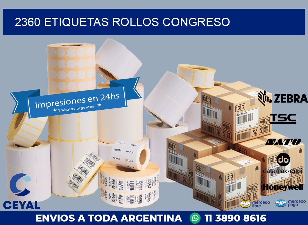 2360 etiquetas rollos CONGRESO
