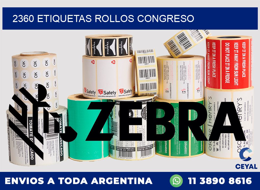 2360 etiquetas rollos CONGRESO