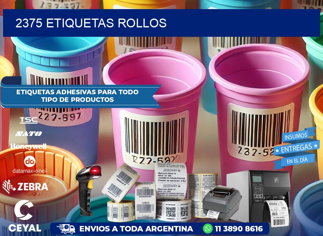 2375 etiquetas rollos