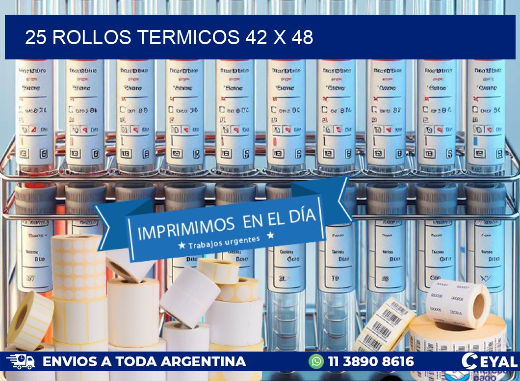 25 ROLLOS TERMICOS 42 x 48