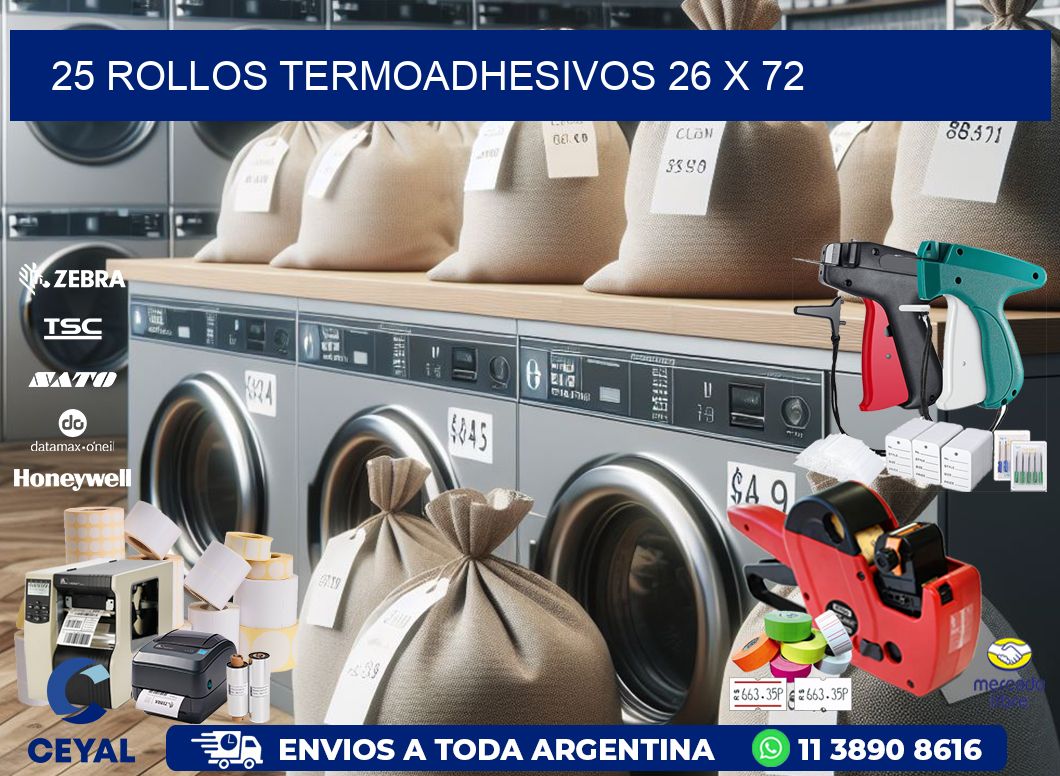 25 ROLLOS TERMOADHESIVOS 26 x 72