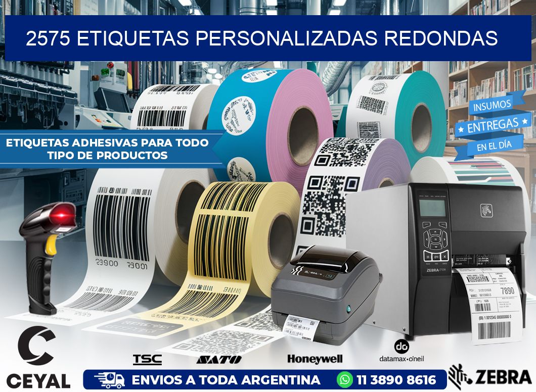 2575 Etiquetas personalizadas redondas