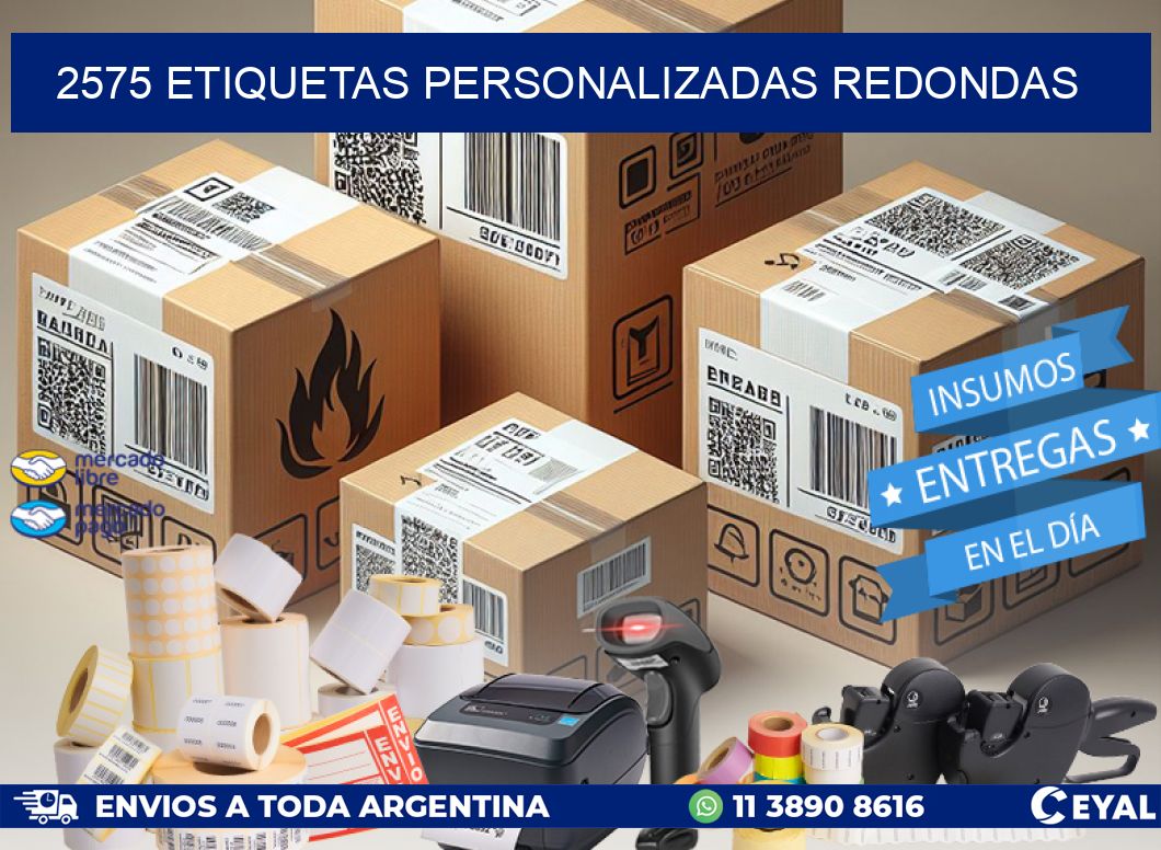 2575 Etiquetas personalizadas redondas