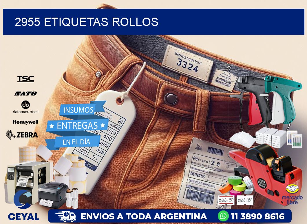 2955 etiquetas rollos