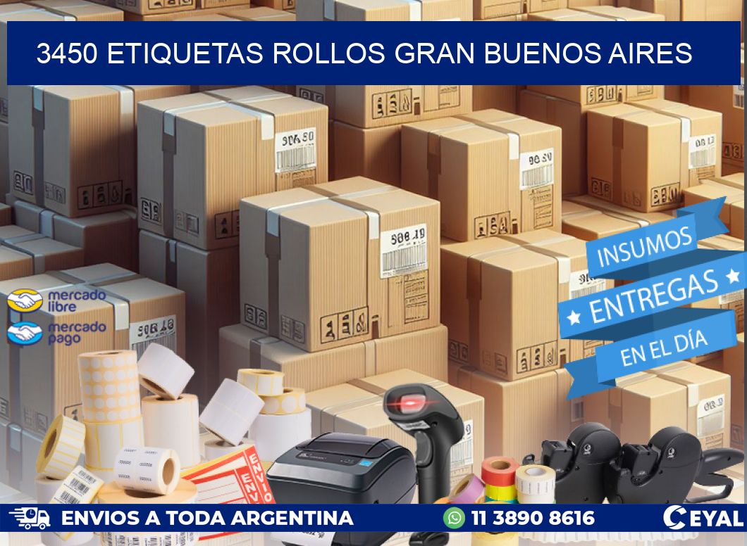 3450 etiquetas rollos GRAN BUENOS AIRES
