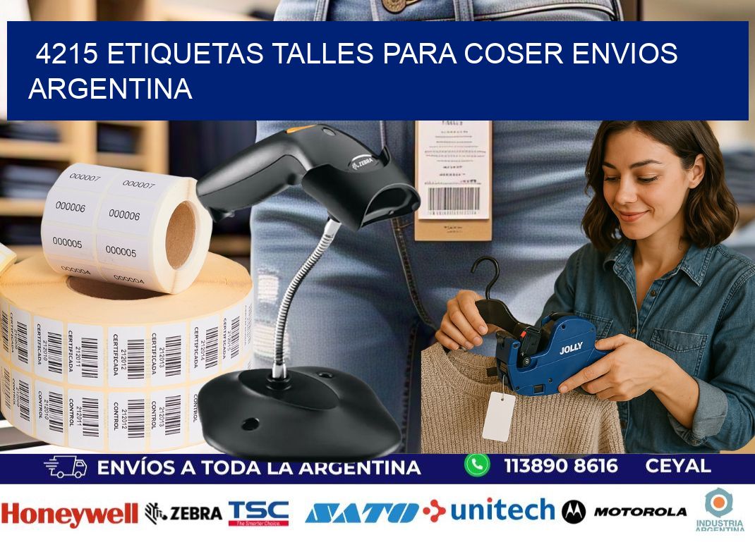 4215 ETIQUETAS TALLES PARA COSER ENVIOS ARGENTINA