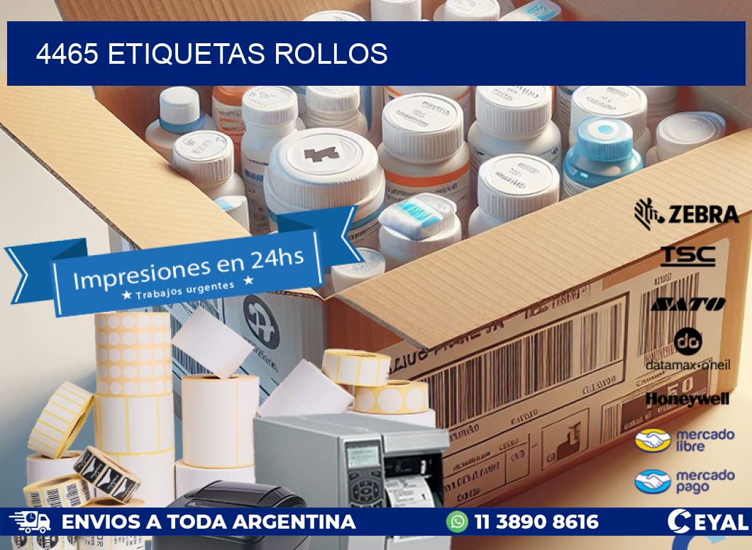 4465 etiquetas rollos