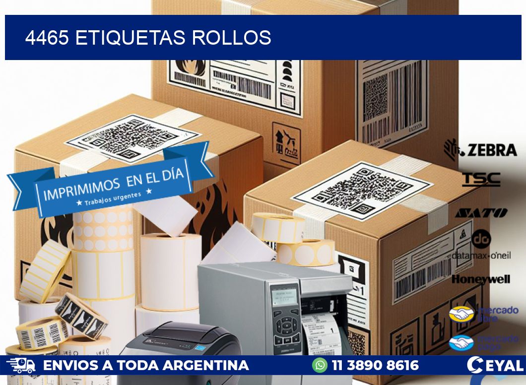 4465 etiquetas rollos