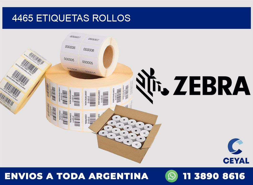 4465 etiquetas rollos