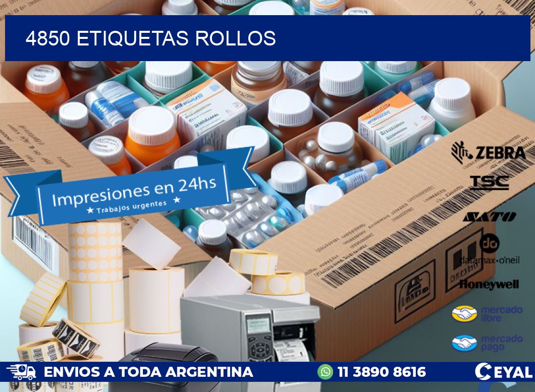 4850 etiquetas rollos