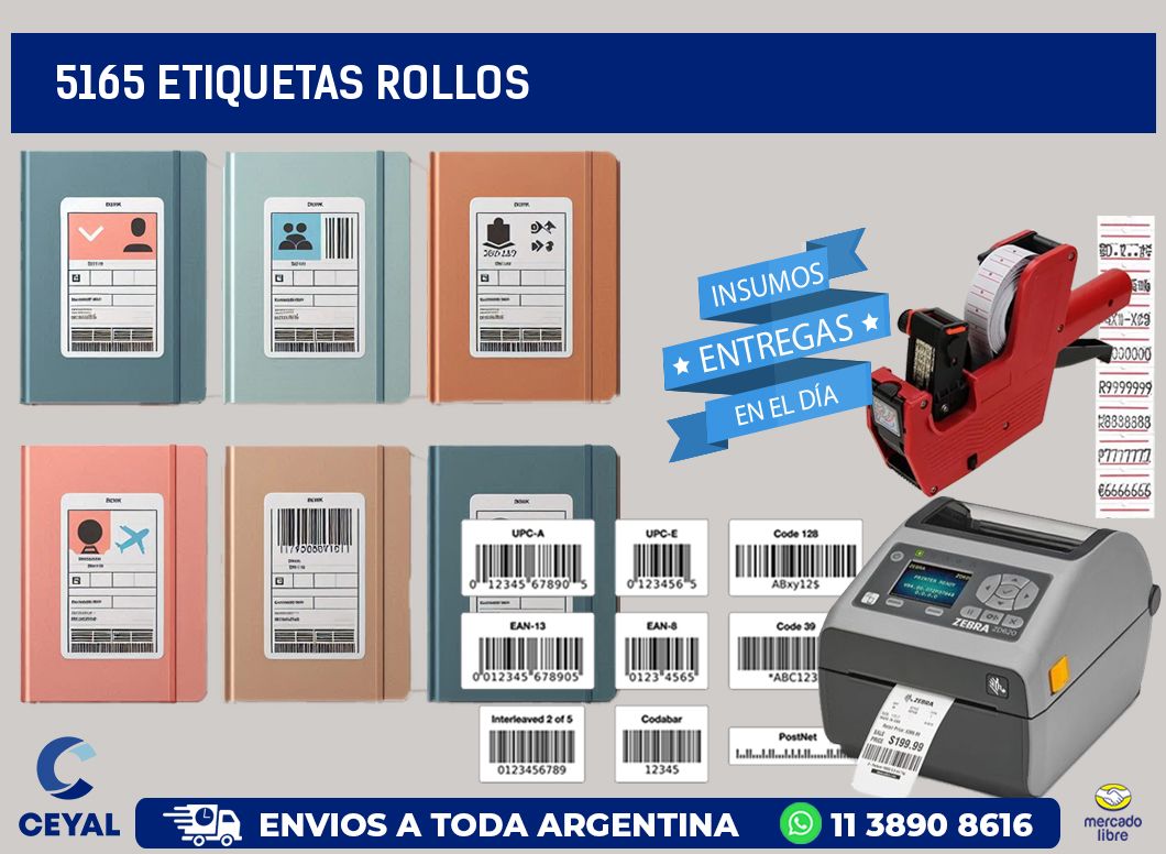 5165 Etiquetas rollos