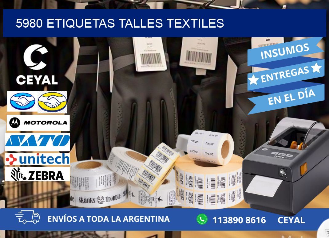 5980 ETIQUETAS TALLES TEXTILES