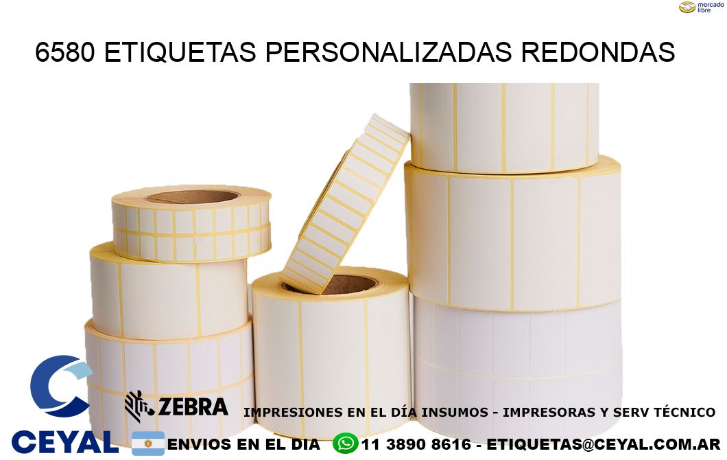 6580 Etiquetas personalizadas redondas