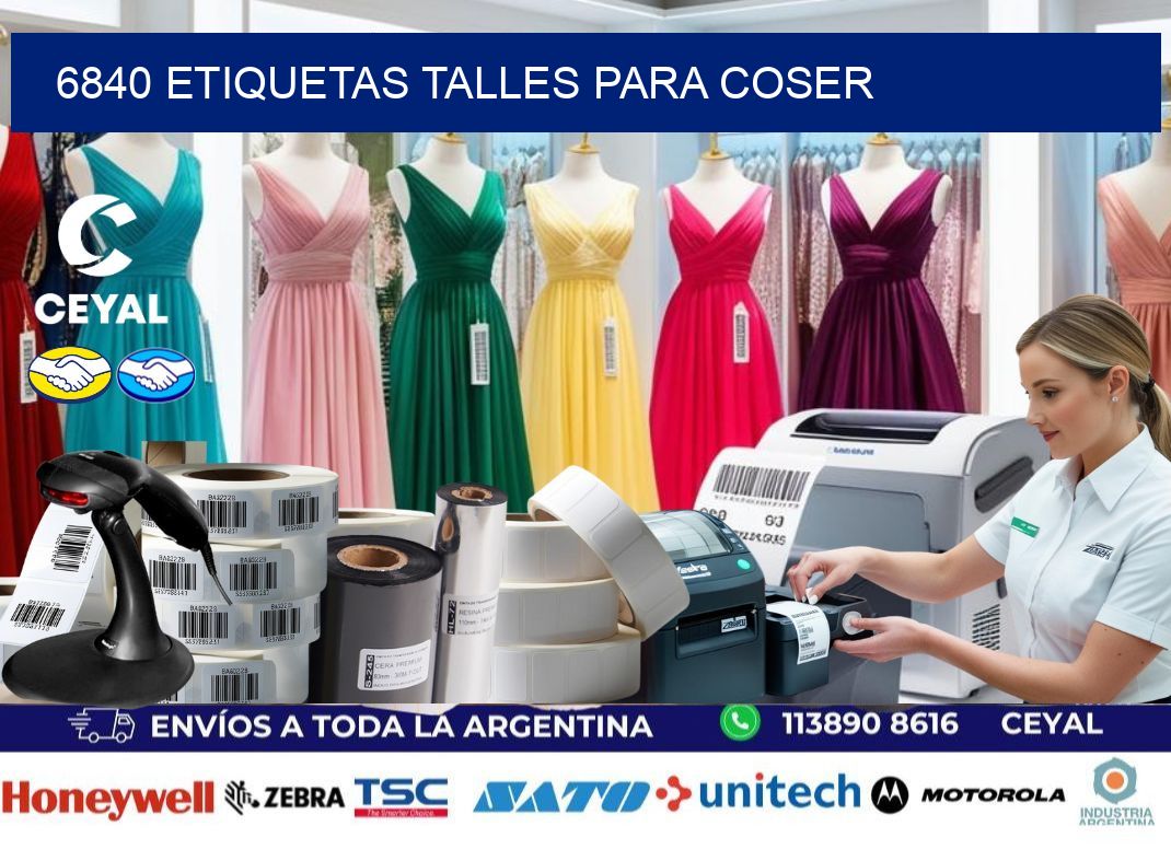 6840 ETIQUETAS TALLES PARA COSER