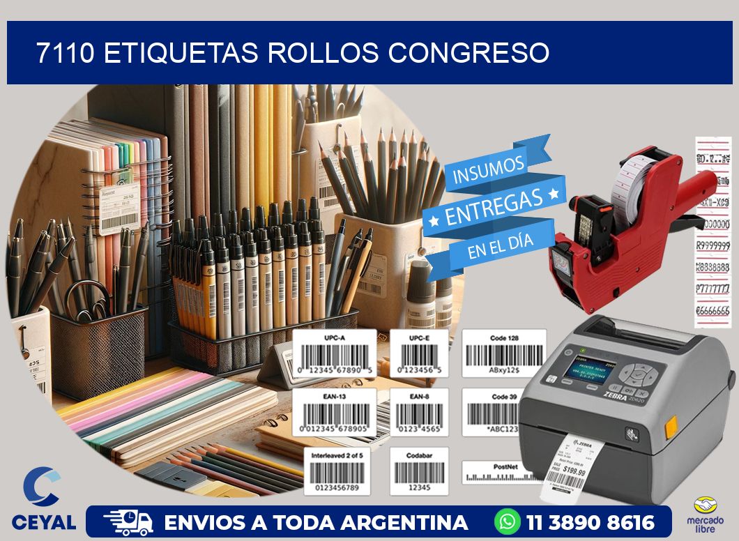 7110 etiquetas rollos CONGRESO