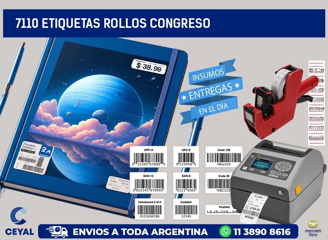 7110 etiquetas rollos CONGRESO