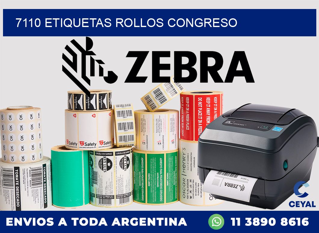 7110 etiquetas rollos CONGRESO