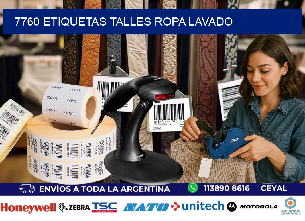 7760 ETIQUETAS TALLES ROPA LAVADO