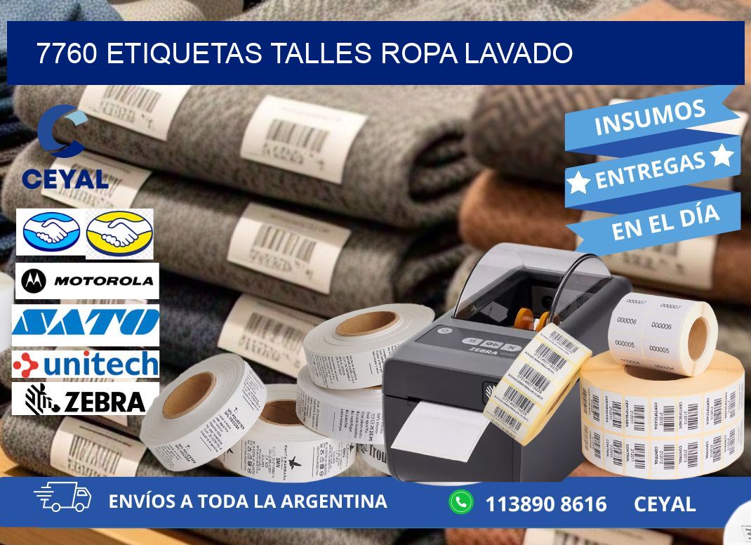 7760 ETIQUETAS TALLES ROPA LAVADO