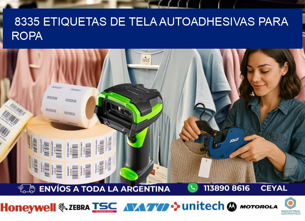 8335 Etiquetas de tela autoadhesivas para ropa
