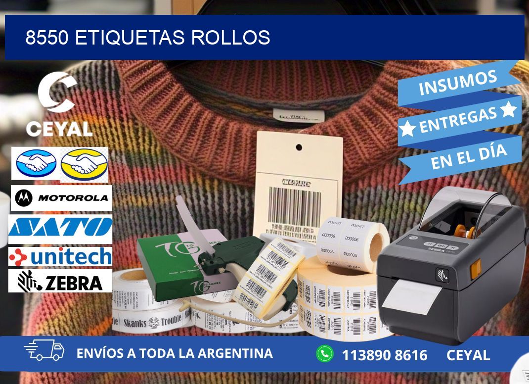 8550 etiquetas rollos