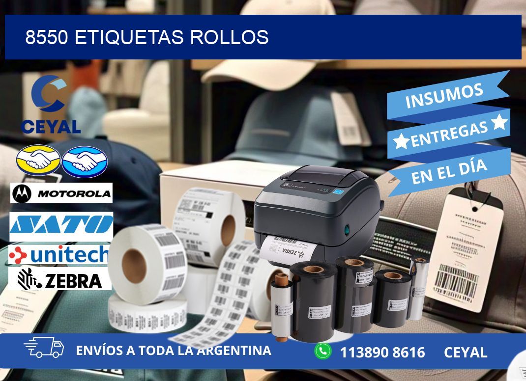 8550 etiquetas rollos