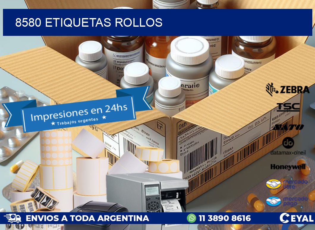 8580 etiquetas rollos