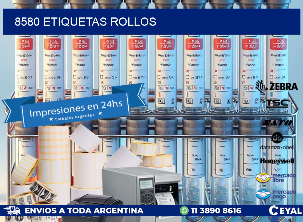 8580 etiquetas rollos