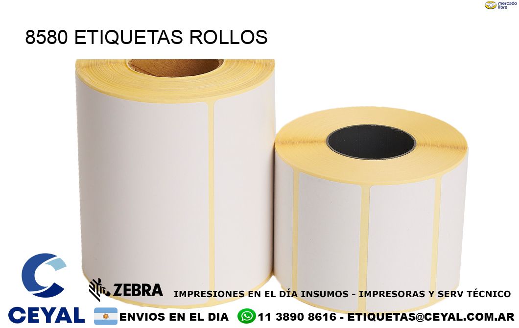 8580 etiquetas rollos