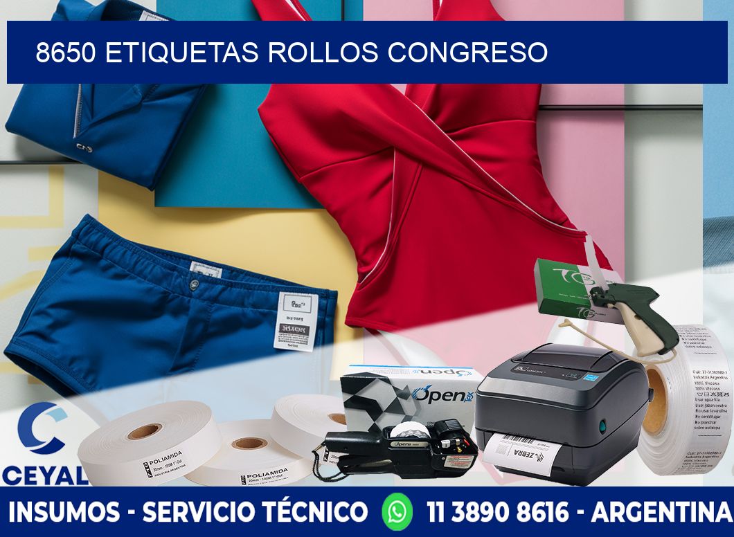 8650 etiquetas rollos CONGRESO