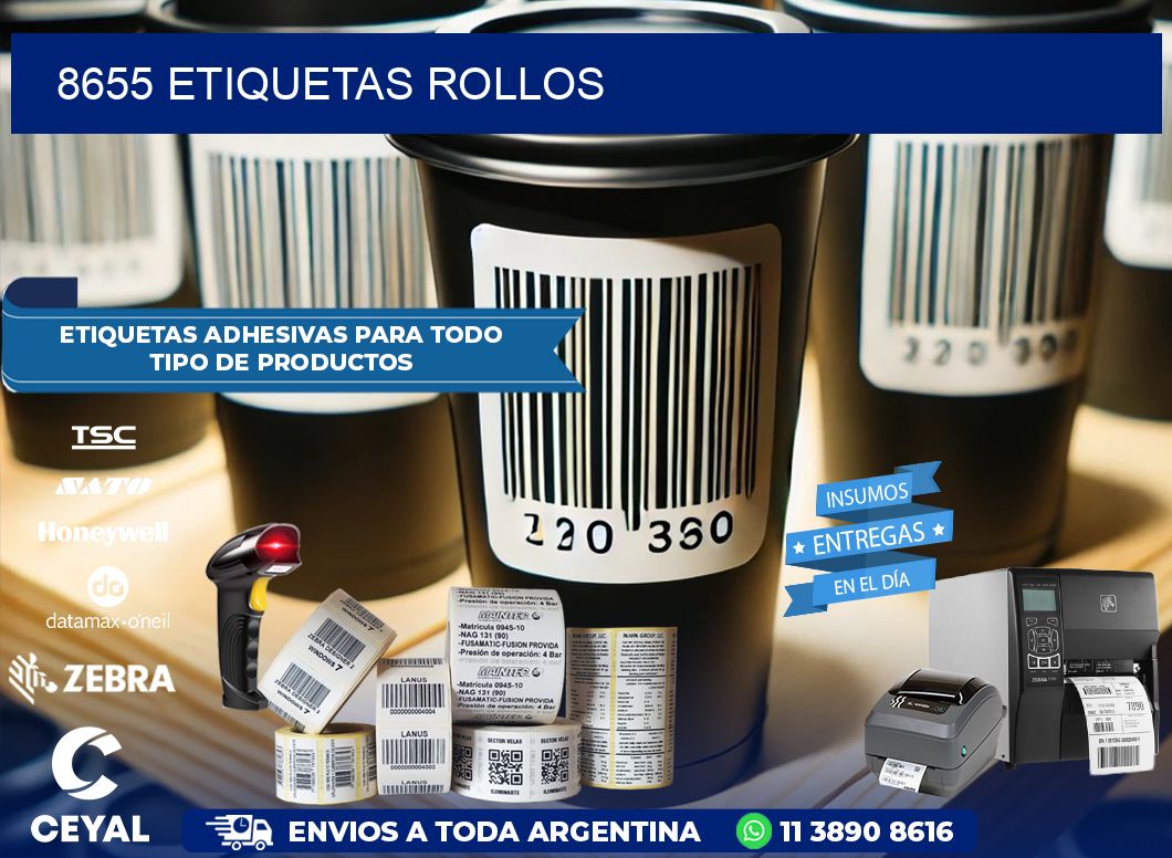8655 etiquetas rollos