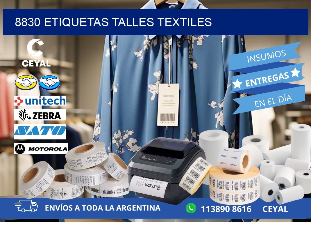 8830 ETIQUETAS TALLES TEXTILES