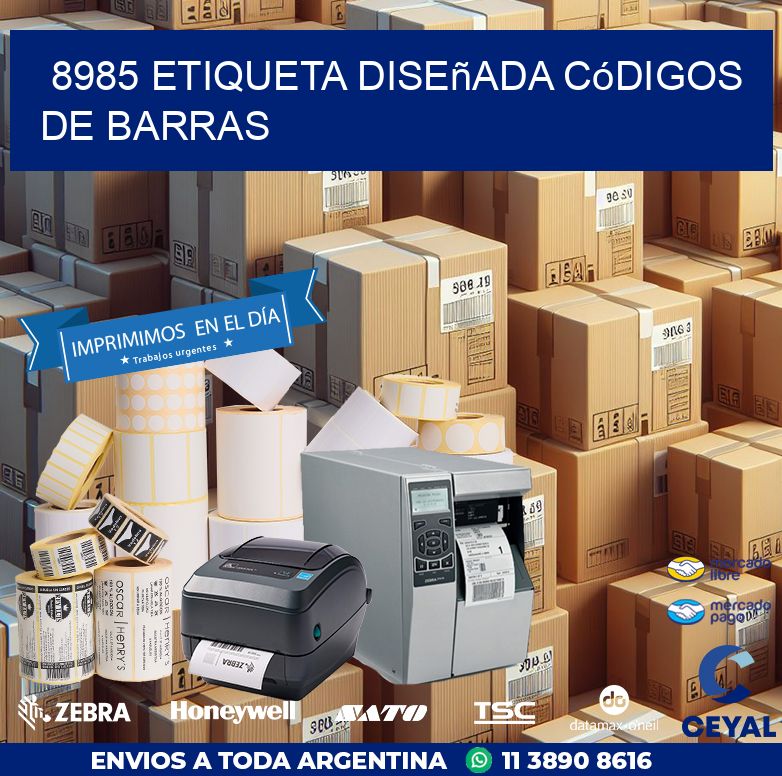 8985 etiqueta diseñada códigos de barras