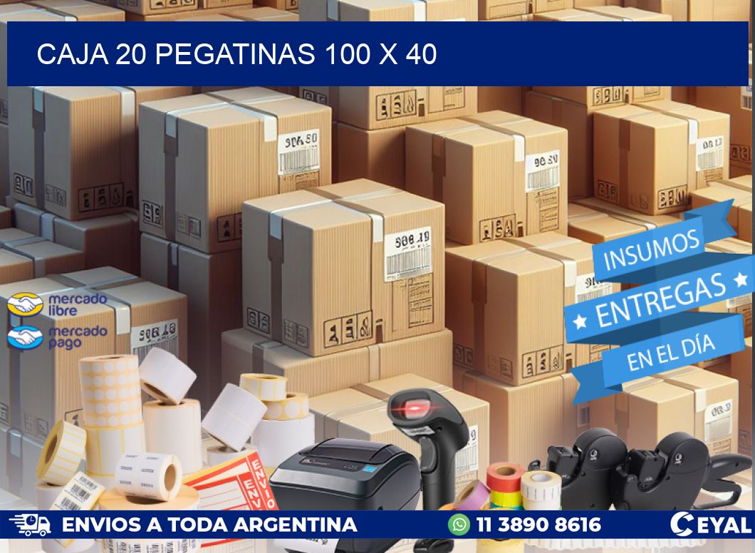 CAJA 20 PEGATINAS 100 x 40