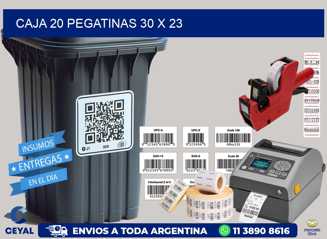 CAJA 20 PEGATINAS 30 x 23