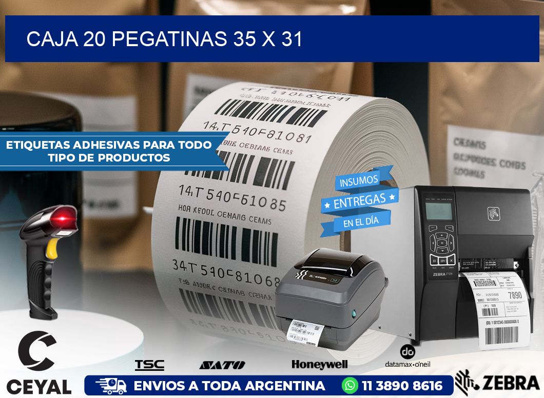 CAJA 20 PEGATINAS 35 x 31